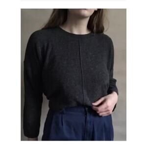 Madewell Donegal Northroad Pullover Sweater Waffle Knit Grey Size XS